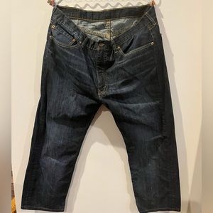 Levi’s Men’s 505 Regular Fit Dark Blue Jeans 38x32